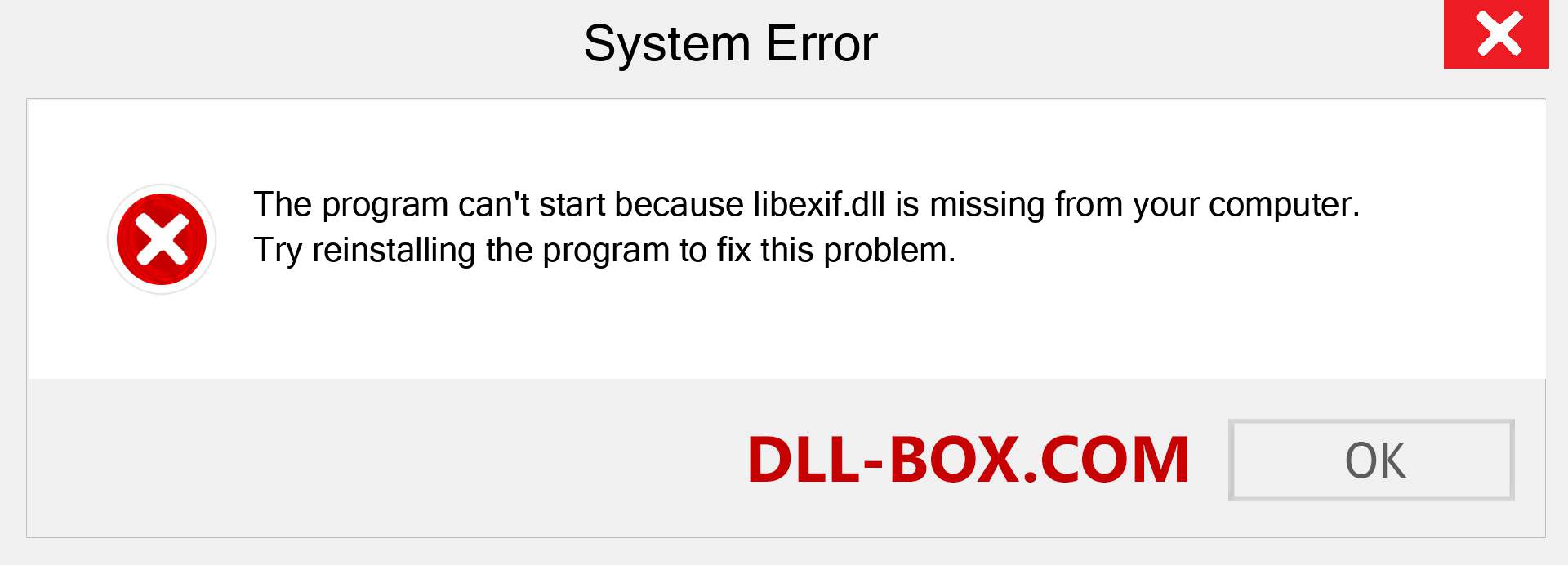  libexif.dll file is missing?. Download for Windows 7, 8, 10 - Fix  libexif dll Missing Error on Windows, photos, images